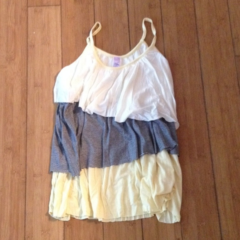 Alya Blue White Tank Top